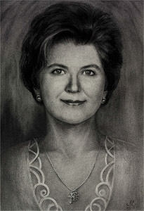 Commission portrait drawing by artist Elena Esina